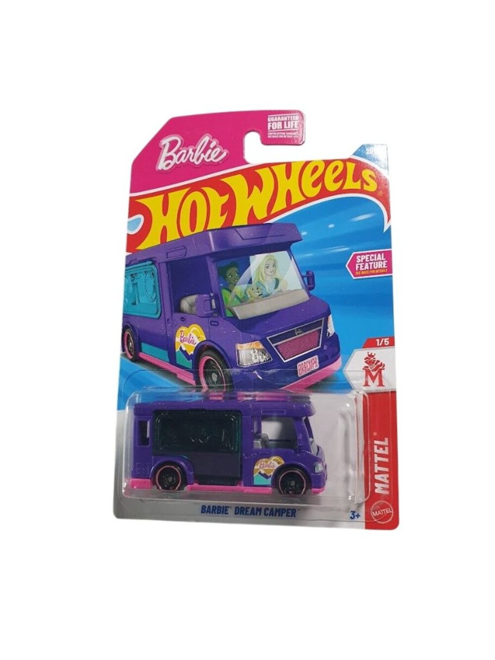 Hot Wheels Barbie Dream Camper Purple Special Feature 21/250 Mattel 1/5 Toy Van